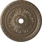 Ekena Millwork Palmetto Ceiling Medallion (Fits Canopies up to 7 5/8"), 31 1/2"OD x 3 5/8"ID x 1 3/4"P, Warm Silver CM31PMWSS - alternate 1